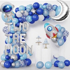 Two The Moon Balloons, 16inch Silver Letter foil Balloons Large Moon Man Robo…