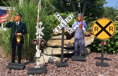 RAILROAD PARTY DECORATIONS | Train Signs w/ removable stand – Choice of style