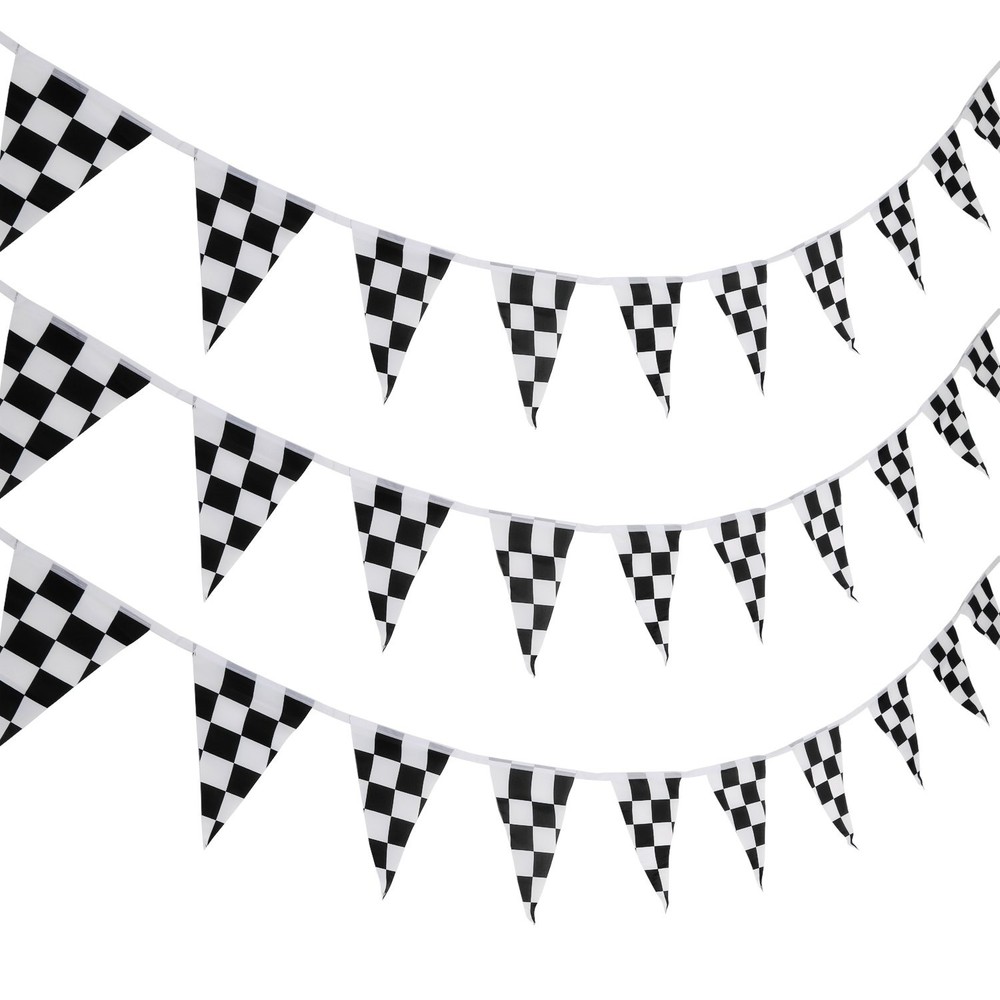 10 Meters Checkered Pennant Banner Racing Flag Party Flag Banner Accessory For R