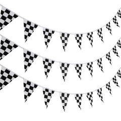 10 Meters Checkered Pennant Banner Racing Flag Party Flag Banner Accessory For R