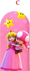 Pink Princess Peach Arch Backdrop Cover Birthday Party Background Decorations