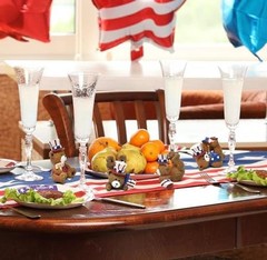 Patriotic Bear Figurines Set 4 Mini Teddy Bears Uncle Sam Resin Table Top