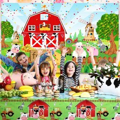 Farm Animals Theme Party Decorations Farm Barn Backdrop Banner Farmhouse Animals