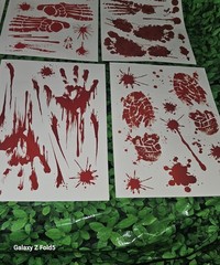 Over 125 Pcs👻 Bloody #Halloween Decal Sticker Clings 🎃 Window/Floor/Wall/Door