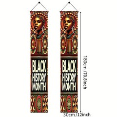 Black History Month Banners Front Porch Elegant Portrait Door Banner African …