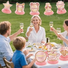 9Pcs Rose Gold Retirement Party Decorations for Women Rose Gold Retirement Ta…