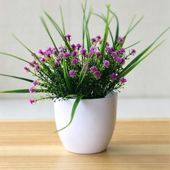 Artificial Floral Arrangement in Pot for Home Table Decor Living Room Office