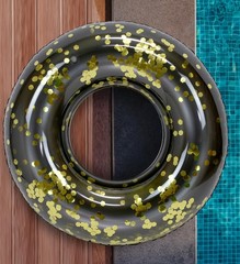 Inflatable Pool Float Tube – Confetti Premium UV Resistant Swim Ring Float, H…