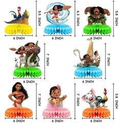 Moana Honeycomb Centerpieces 3D Table Decorations Party Supplies