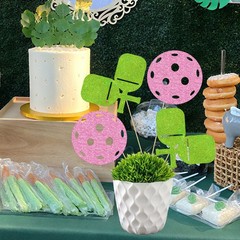 Glitter Pickleball Centerpiece Sticks 12 PCS Theme Party Table Decoration