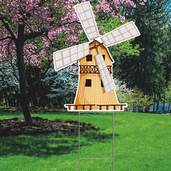 YS3030 Wind Mill Windmill Dutch Netherlands Plastic Outdoor Yard Sign Decoration