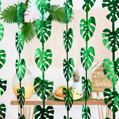 Luau Party Decorations, 2 Pack Tropical Party Supplies | 3.3 X 6.6Ft Green Palm