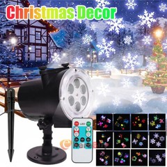 Christmas Snowflake Projector LED Moving Halloween Laser Light Outdoor Landscape