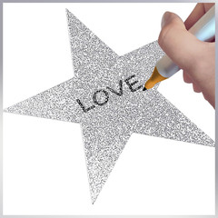 108 Pcs Glitter Silver Five Star Cutouts 6 Inch Cardboard Stars Cut-Outs Wall…