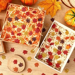 500 PCS Orange Fall Felt Maple Leaf Confetti Glitter Thanksgiving Scatter
