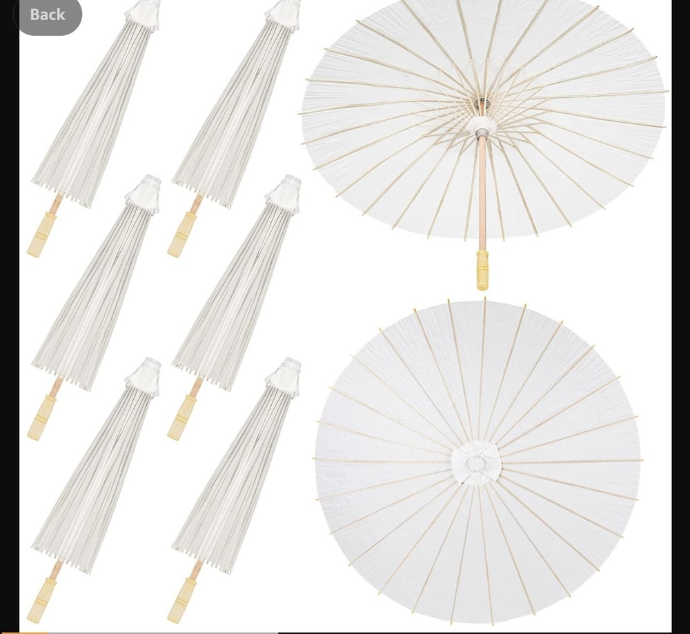 Sadnyy 33 Inches Paper Umbrellas Paper Decorative 6packs R3 3011B