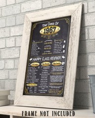 High School Reunion Class 1967 – 11×14 Unframed Poster Perfect Party Decoration