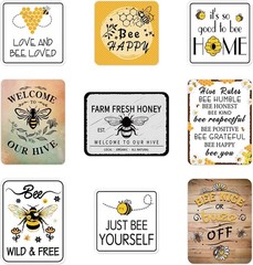 Charming 9PCS Bumble Bee Decorations for Happy Bee Day – High-Quality Cardboard
