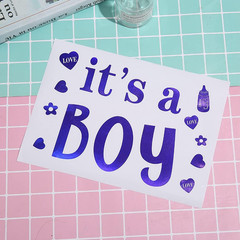 Gender Reveal Balloon Stickers 10 Pcs It’S a Boy or It’S a Girl Party Decoration