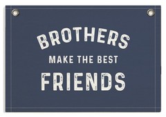 Boys Room Decor- Brothers Make the Best Friends Banner, Linen Canvas Banner W…