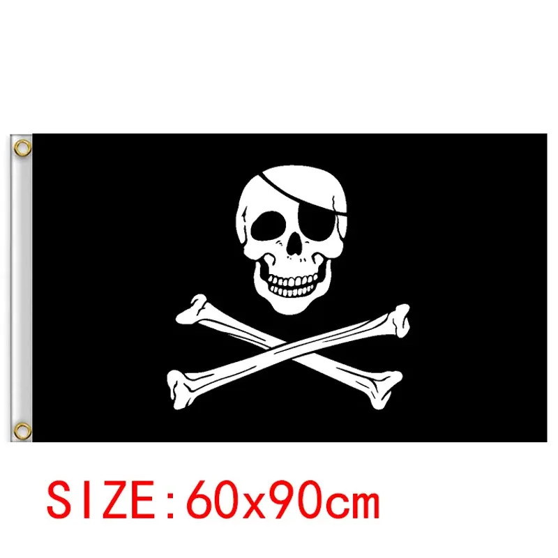 60*90cm Pirate Banner Pirate Theme Birthday Party Decorations Pirate Ship Skull