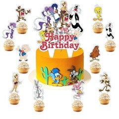 37pcs Birthday Party Supplies for Theme Birthday Decorations LooneyToons
