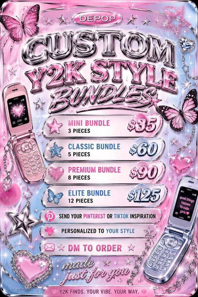 Y2K Style Party Decorations Bundle for Party, Pink Silver Blue Theme Decor Set