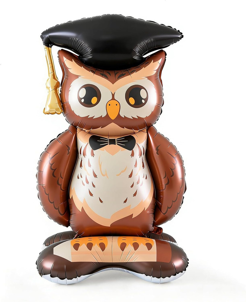 Class of 2026 Graduation Balloon, Large Size Standing Owl Foil Balloon, Self Sta