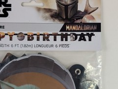 Star Wars Mandalorian Happy Birthday Banner Party Decoration Baby Yoda Cardboard