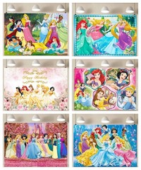 dancing princesses backdrop photo Background Banner Birthday Party Decorations