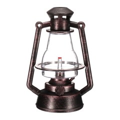 Dollhouse Micro Lantern, 6.69″ Height, Plastic Mini Kerosene Lamp Copper, 1pcs