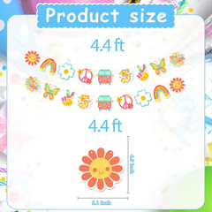 Five Is a Vibe Banner, Girl’S Five Birthday Decor, Daisy Hippie Groovy 5Th Birth