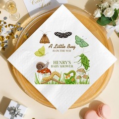 Personalized Little Bug Baby Shower Napkins Custom Party Decor SATTNA0718
