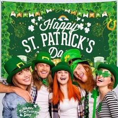 St. Patrick’s Day Decorations St Patricks Day Banner Large Size Clover St Green