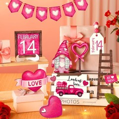 16 Pcs Valentine‘s Day Tiered Tray Decoration Valentines Day Decor