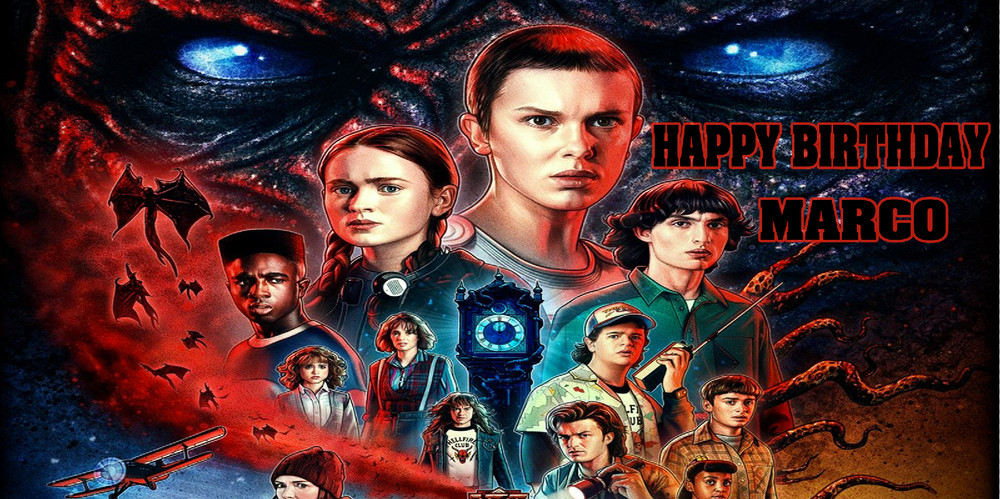 Stranger Things banner Personalized 6ft x 3ft