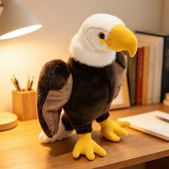 Bald Eagle Stuffed Animal Plush Toy Soft American Eagle Plush for Kid Home Decor