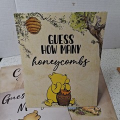 Classic Winnie The Pooh Party Table Signs 7 Pack 8″×10″