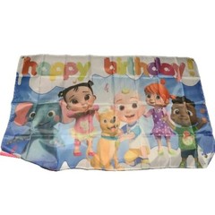 Colorful Happy Birthday Backdrop Banner Coco Melon Cartoon 3×5 Ft