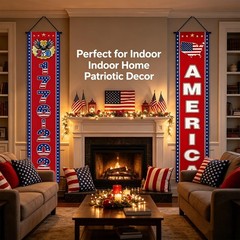 250th Anniversary Banners – 1776-2026 250th Independence Day Door Banner, Red…