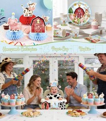 1st Birthday- Farm First Birthday Decorations Kit NEW