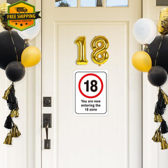 9PCS 18th Birthday Party Decorations Wall Signs Funny Photo Props Decor Set