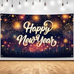 KatchOn, XtraLarge Happy New Year Banner – 72×44 inches, York City