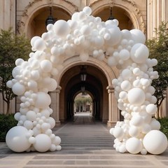 130PCS White Balloons Different Sizes 18″ 12″ 10″ 5″ Balloon Garland Arch Kit…