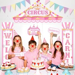 Carnival Circus Porch Banner Decorations Circus Party Awning Hanging Banner