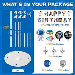 Outer Space Birthday Party Decorations, Space Themed Decor, Spaceship, Rocket, A