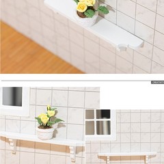 2Pcs Mini House Storage Rack Models White Storage Racks Miniature Furniture
