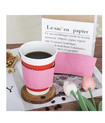 60 Pieces Disposable Coffee Cup Sleeves Corrugated, Coffee Cup Sleeves Holder