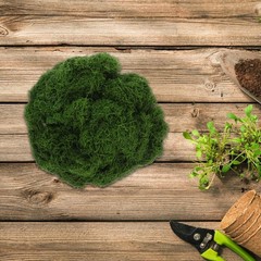 1 Pack Durable Artificial Moss for Crafts Green Decorative Moss for Terrariums