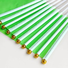 Versatile 25 Pack Mini Solid Green Flags – Perfect for Kids’ Birthdays & More